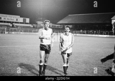 Lecture 4-2 Chesterfield, match de la Division trois à Elm Park, mercredi 2nd octobre 1985. Banque D'Images