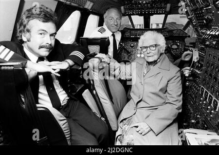 Le voyage de Granny sur la Concorde. 2nd avril 1986. Banque D'Images