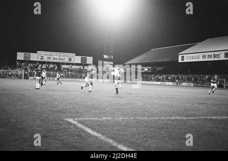 Lecture 4-2 Chesterfield, match de la Division trois à Elm Park, mercredi 2nd octobre 1985. Banque D'Images