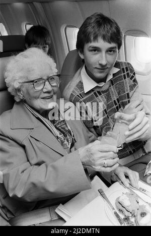 Passagers en Concorde. 2nd avril 1986. Banque D'Images