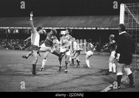 Lecture 4-2 Chesterfield, match de la Division trois à Elm Park, mercredi 2nd octobre 1985. Banque D'Images