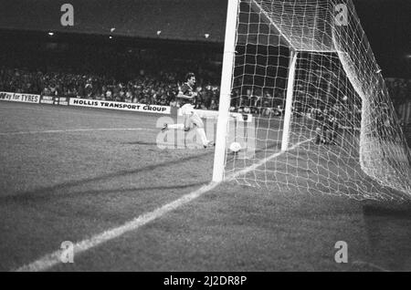 Lecture 4-2 Chesterfield, match de la Division trois à Elm Park, mercredi 2nd octobre 1985. Banque D'Images