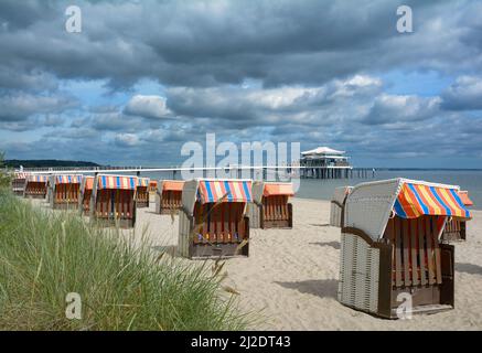 Plage à Timmendorfer Strand,Mer baltique,Schleswig-Holstein,Allemagne Banque D'Images