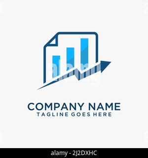 Logo imprimé financier Illustration de Vecteur