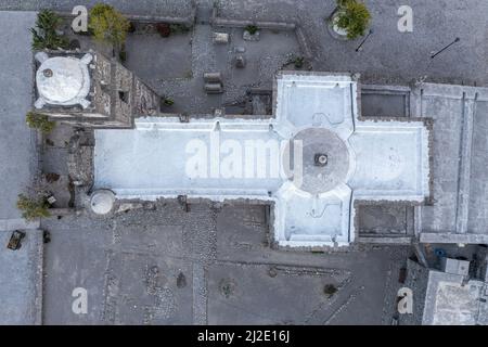 san francisco javier vegge biaundo mission loreto construit en 1744 sur le site indien vue aérienne de drone Banque D'Images