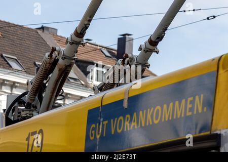 Trolleybus, trolleybus à Solingen Banque D'Images