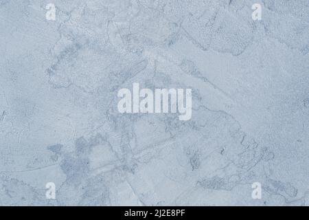 Vieux mur de béton usé ciment fond avec peinture abstraite bleu clair texture rugueuse. Banque D'Images