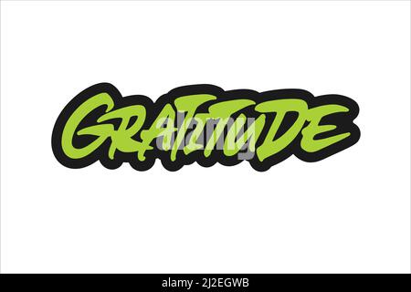Logo de gratitude Illustration de Vecteur