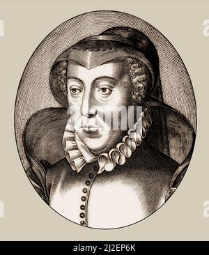 Catherine de' Medici, 1519 – 1589, une noble italienne, Reine consort de France Banque D'Images