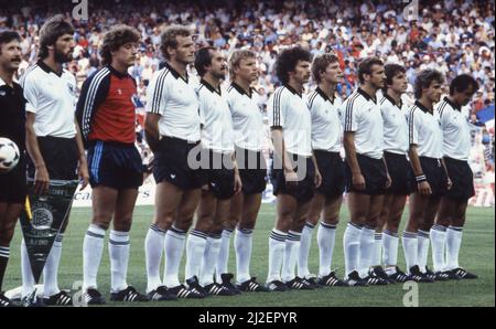 Coupe du monde de football 1982 en Espagne, demi-finales, demi-finales, Allemagne - France 8:7 ne (3:3, 5:4) coupe du monde de football 1982 en Espagne, demi-finales, Â Banque D'Images