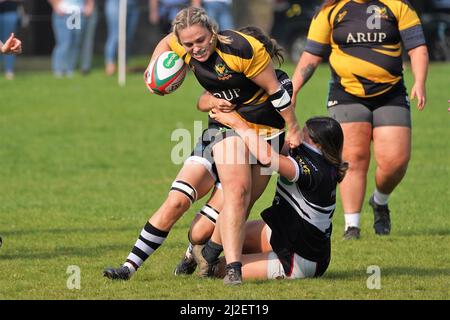 Jenni Scoble (équipe féminine du pays de Galles) en action pour Llandaff Nord Banque D'Images