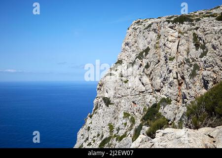 Vue de la route à Cape Formentor Banque D'Images