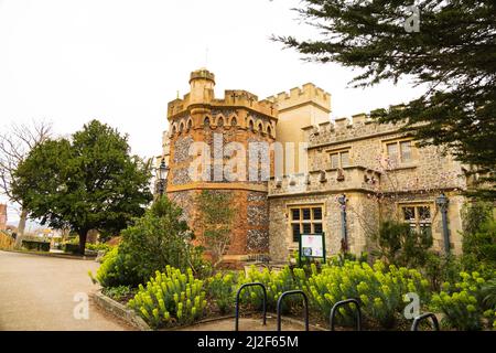 Château et jardins Whitstable, Kent, Angleterre Banque D'Images