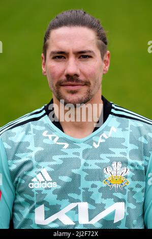 Rory Burns de Surrey pendant une séance photo au Kia Oval, Londres. Date de la photo: Lundi 28 mars 2022. Banque D'Images