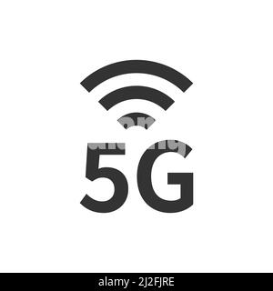 5G symbole d'icône isolé sur fond blanc. Illustration vectorielle Illustration de Vecteur