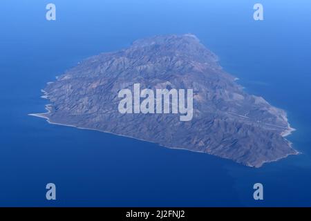 cerralvo cousteau island baja california sur vue aérienne panoramique Banque D'Images