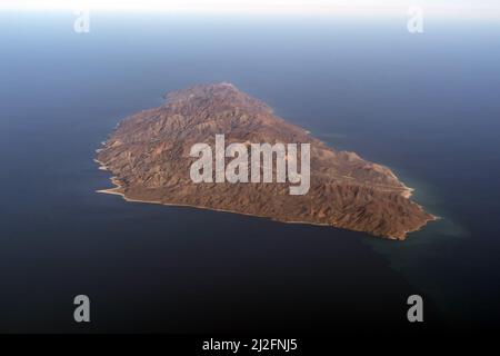 cerralvo cousteau island baja california sur vue aérienne panoramique Banque D'Images