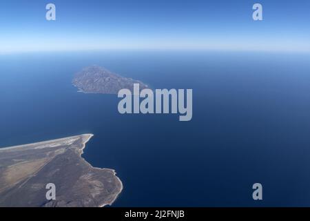 cerralvo cousteau island baja california sur vue aérienne panoramique Banque D'Images