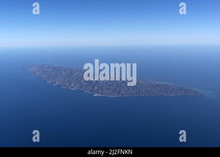 cerralvo cousteau island baja california sur vue aérienne panoramique Banque D'Images