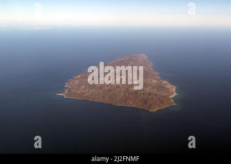 cerralvo cousteau island baja california sur vue aérienne panoramique Banque D'Images