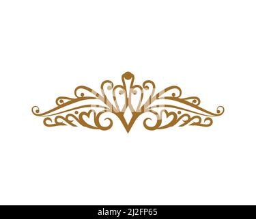 Vintage et élégant Gold Tiara Illustration Vector Illustration de Vecteur