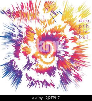 Motif de teinture en spirale vecteur de brut Illustration de Vecteur