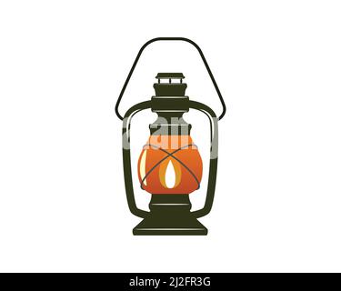 Lampe à pétrole ou lampe au kérosène Illustration Vector Illustration de Vecteur