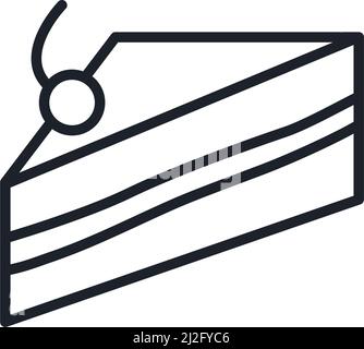 Icône Cheesecake. Desserts sucrés et pâtisseries icônes de la ligne isolée Illustration de Vecteur