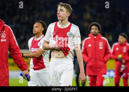 BREDA, PAYS-BAS - AVRIL 1 : entraîneur-chef Youri Baas d'Ajax U21 après le match de Keukenkampidicoenie en néerlandais entre NAC Breda et Ajax U21 au Rat Verlegh Stadion le 1 avril 2022 à Breda, pays-Bas (photo de Joris Verwijst/Orange Pictures) Banque D'Images