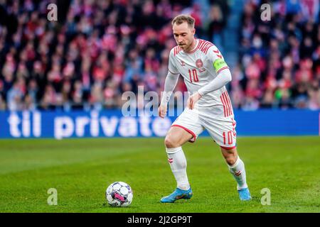 Copenhague, Danemark. 29th, mars 2022. Christian Eriksen (10) du Danemark vu pendant le football amical entre le Danemark et la Serbie à Parken à Copenhague. (Crédit photo: Gonzales photo - Robert Hendel). Banque D'Images