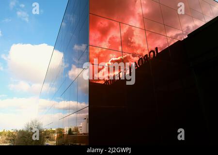 Jordan Schnitzer Museum of Art sur le campus de l'université d'État de Washington à Pullman, Washington, Etats-Unis ; conçu par Jim Olson de Olson Kundig. Banque D'Images