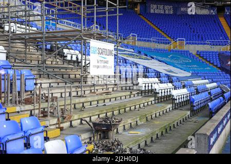 Birmingham, Royaume-Uni. 01st avril 2022. vue générale à l'intérieur du stade, travaux de rénovation de la maison St Andrews du Birmingham City FC pendant le match de la Super League de Womens entre Birmingham City & amp; Everton au St Andrews Stadium de Birmingham, Angleterre Karl W Newton/Sports Press photos SPP crédit: SPP Sport Press photo. /Alamy Live News Banque D'Images