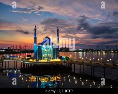 Masjid Amirul Mukminin pris @Makassar, Gorontalo, Sulawesi du Sud Banque D'Images