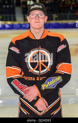 Heerenveen, pays-Bas. 1st avril 2022. HEERENVEEN, T.-N.-L. AVR 1. Sebastian Reitsma (pays-Bas) pendant le ROLOEF THIJS BOKAAL à Ice Rink Thialf, Heerenveen le vendredi 1st avril 2022. (Crédit : Ian Charles | MI News) Banque D'Images