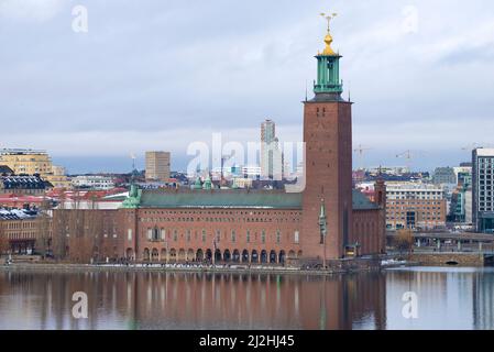 STOCKHOLM, SUÈDE - 09 MARS 2019 : bâtiment de l'hôtel de ville le jour de mars Banque D'Images