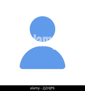 Icône vectorielle bleue isolée sur fond blanc Illustration de Vecteur