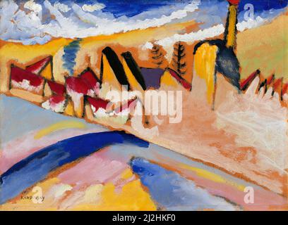 Peinture de Wassily Kandinsky, 1910s. Étude pour l'hiver no II (1911). Banque D'Images