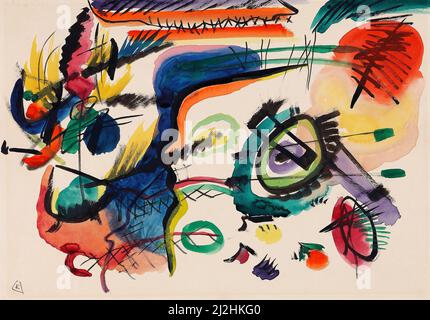 Peinture de Wassily Kandinsky, 1910s. Projet de composition VII I (1913) Banque D'Images