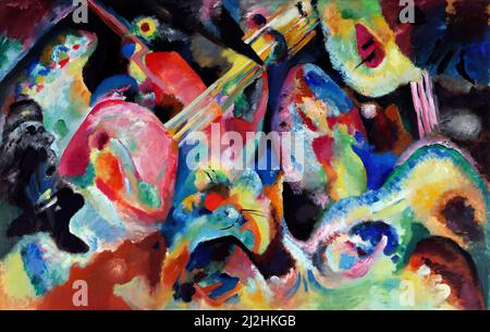 Peinture de Wassily Kandinsky, 1910s. Improvisation inondation (1914). Banque D'Images
