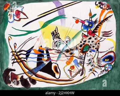 Peinture de Wassily Kandinsky, 1910s. Entwurf zu gruner Rand (étude sur la frontière verte) (1919). Banque D'Images