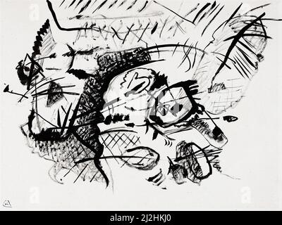 Peinture de Wassily Kandinsky, 1910s. Projet de composition VII II (1913). Banque D'Images