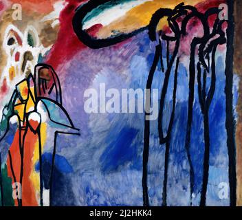 Peinture de Wassily Kandinsky, 1910s. Improvisation 19 (1911). Banque D'Images