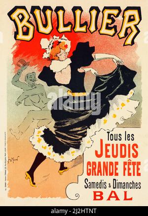 Georges Meunier, belle époque, affiche ancienne, Affiche pour le bal Bullier (1899) tous les Jeudis Grande Fete. Samedis & Dimanches Bal. Banque D'Images