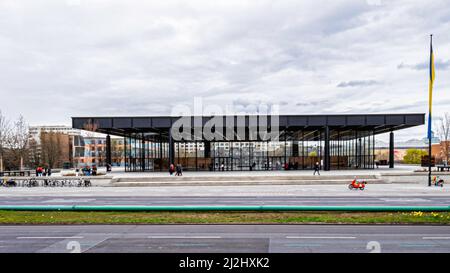 Neue Nationalgalerie au Kulturforum. Mitte-Berlin, Allemagne. Le musée abrite des œuvres d'art du début du 20th siècle appartenant aux musées nationaux de Berlin. Bâtiment moderne Banque D'Images