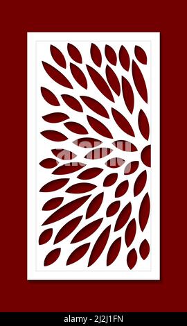 Panneau découpé au laser vectoriel, motif sans couture pour panneau décoratif. Image adaptée à la gravure. Modèle de motif décoratif à coupe sans couture Illustration de Vecteur