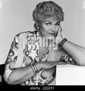 Studio portrait de l'actrice PAM St. Clement. 26th février 1988. Banque D'Images