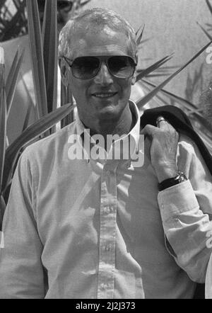 L'acteur Paul Newman a été vu ici au Festival de Cannes lors de la première de la Ménagerie de verre qu'il a réalisé. 12th mai 1987 Banque D'Images