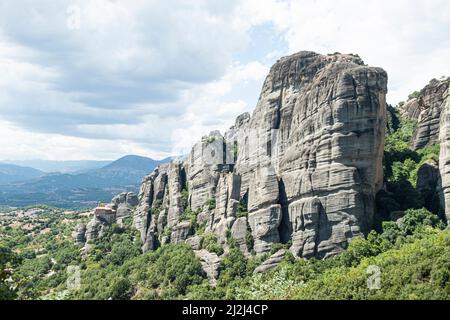 Les roches de Meteora en Grèce centrale Banque D'Images