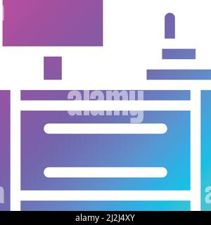 Illustration de l'icône du vecteur du comptoir-caisse Illustration de Vecteur