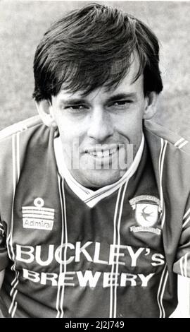 Sport - football - Cardiff City - 12th août 1987 - Brian McDermott. Banque D'Images